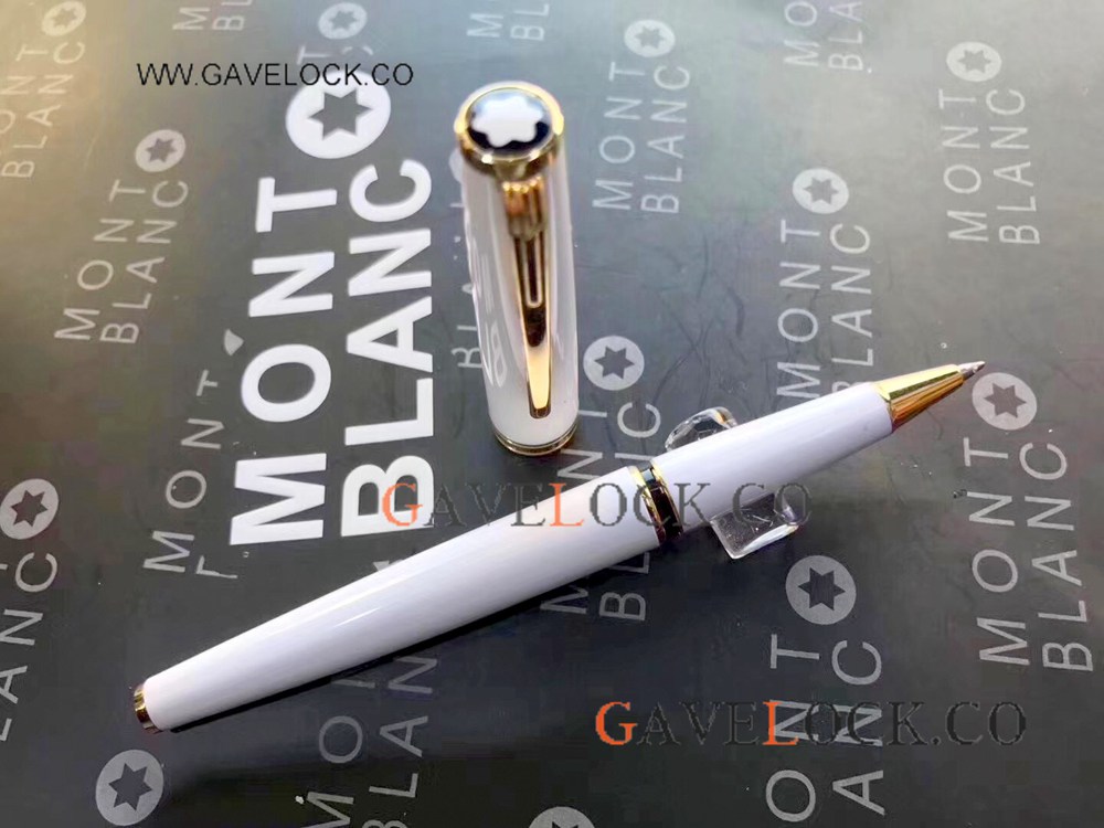 AAA Montblanc PIX White and Gold Rollerball Pens Replica Pix Pen